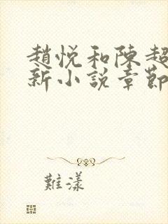 赵悦和陈超的最新小说章节更新时间