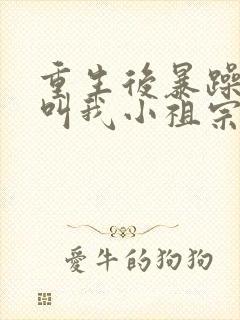 重生后暴躁大佬叫我小祖宗小说