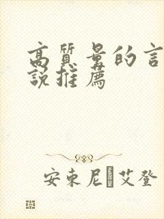 高质量的言情小说推荐