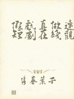 假戏真做连续剧短剧在线观看