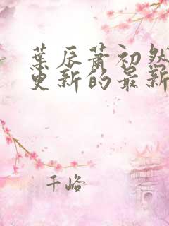 叶辰萧初然刚刚更新的最新章节