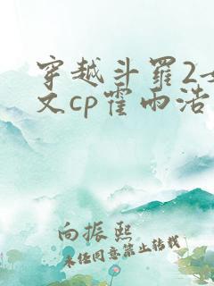 穿越斗罗2女主文cp霍雨浩