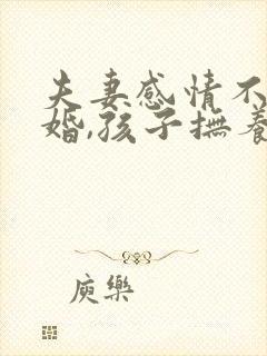 夫妻感情不和离婚,孩子抚养权怎么判