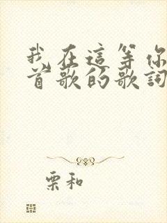 我在这等你是哪首歌的歌词