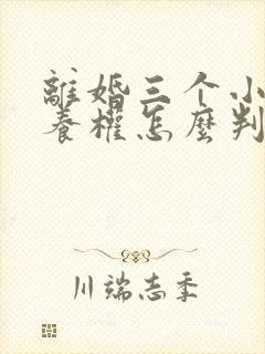 离婚三个小孩抚养权怎么判定