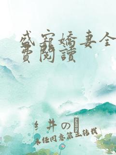 盛宠娇妻全文免费阅读