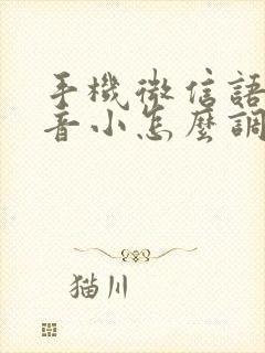 手机微信语音声音小怎么调大