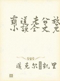 霸道老公放肆爱小说全文免费阅读