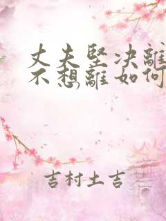 丈夫坚决离婚我不想离如何解决