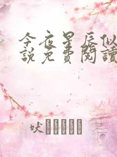 今夜星辰似你小说免费阅读全文