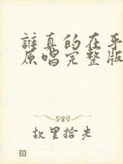 谁真的在乎过你原唱完整版歌词