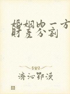 婚姻内一方出轨财产分割