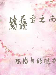 他在云之南免费阅读