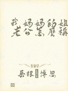 我妈妈的姐姐的老公怎么称呼