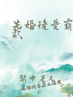 先婚后爱霸道总裁