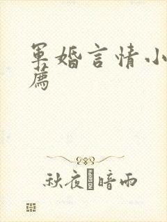 军婚言情小说推荐