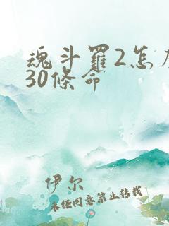 魂斗罗2怎么调30条命