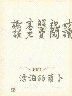 谢寒照祝妙清小说免费阅读笔趣阁无弹窗小说