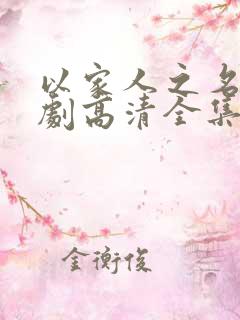 以家人之名电视剧高清全集免费