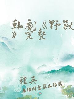 韩剧《野兽风云》完整