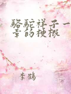 骆驼祥子一到五章的梗概