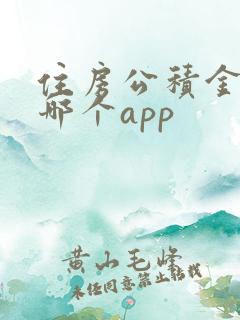 住房公积金下载哪个app