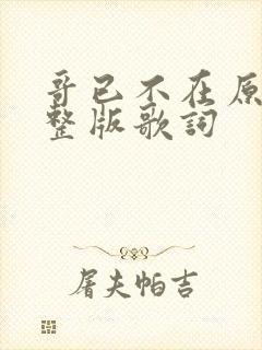 哥已不在原唱完整版歌词