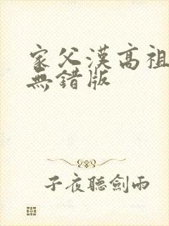 家父汉高祖小说无错版