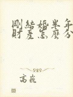 刚结婚半年离婚财产怎么分