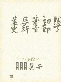 叶辰萧初然最新更新章节下载