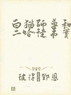 白猫师尊和他的二哈徒弟实体书