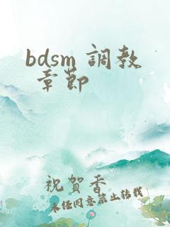bdsm 调教 章节