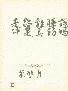 走路能赚钱的软件是真的吗哪个最好