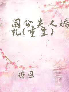 国公夫人娇宠手札(重生)