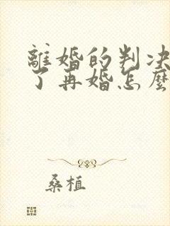 离婚的判决书丢了再婚怎么办