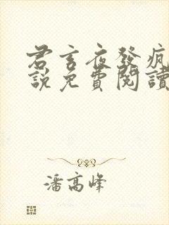 君玄夜发疯的小说免费阅读