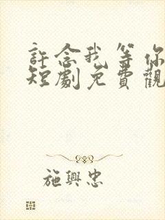 许念我等你十年短剧免费观看