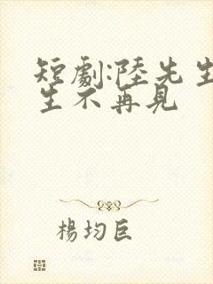 短剧:陆先生余生不再见