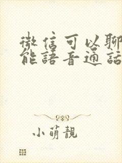 微信可以聊天不能语音通话