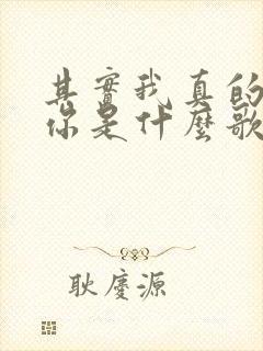 其实我真的爱着你是什么歌