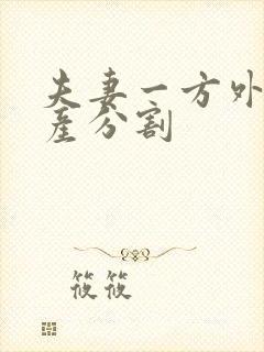 夫妻一方外遇财产分割