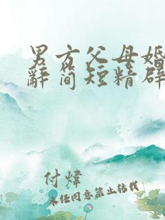 男方父母婚礼致辞简短精辟