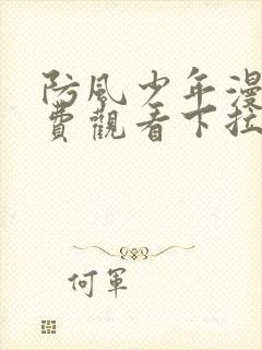 防风少年漫画免费观看下拉式