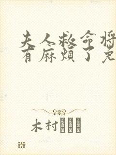 夫人救命将军又有麻烦了免费阅读