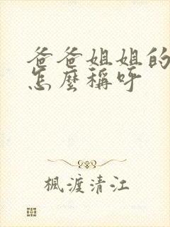 爸爸姐姐的老公怎么称呼