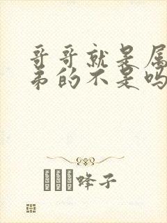 哥哥就是属于弟弟的不是吗三而不竭