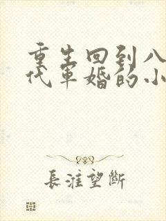 重生回到八零年代军婚的小说