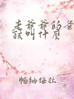 老爷爷的爸爸应该叫什么