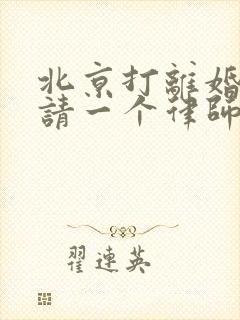 北京打离婚官司请一个律师大约要多少钱