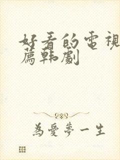 好看的电视剧推荐韩剧